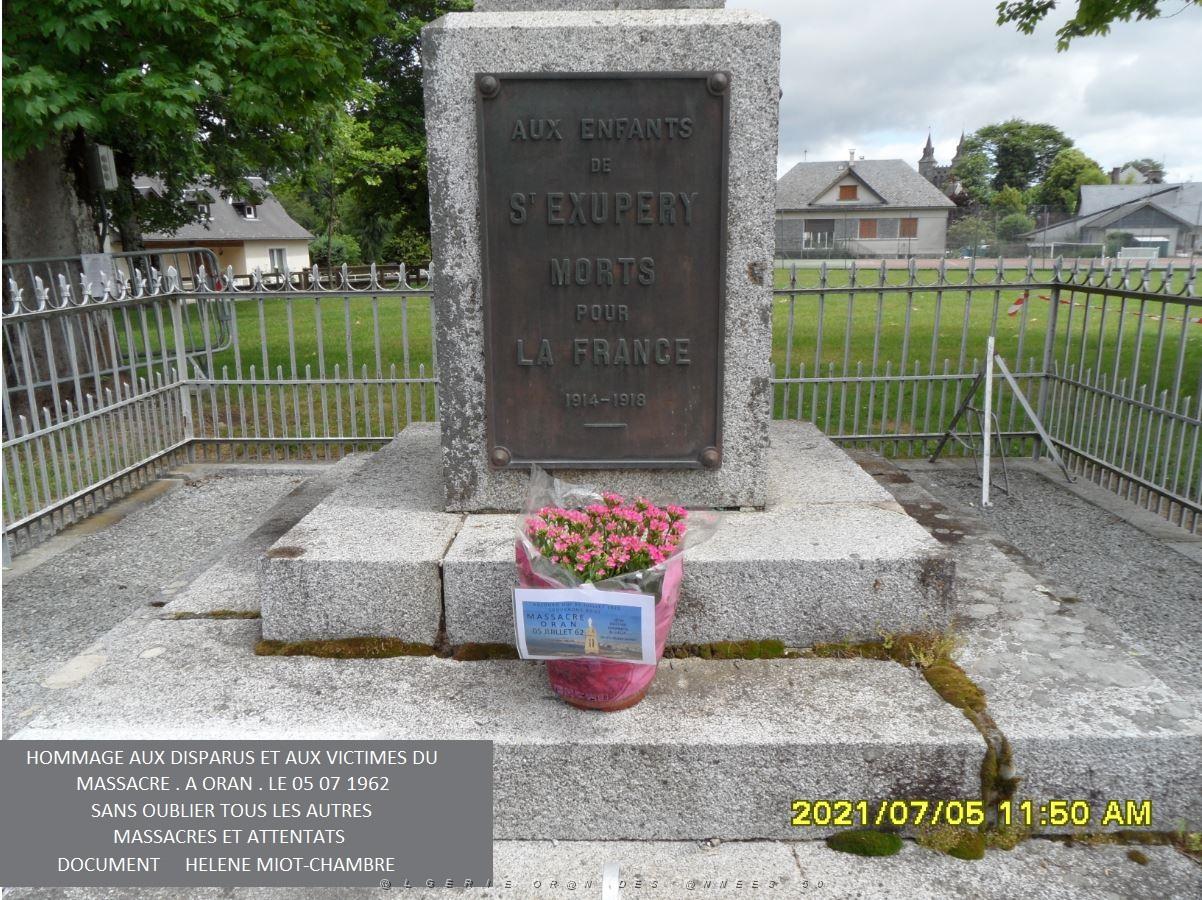 ST EX HOMMAGE AUX DISPARUS ET AUX VICTIMES DU MASSACRE  05 07 1962 A ORAN  (1).JPG